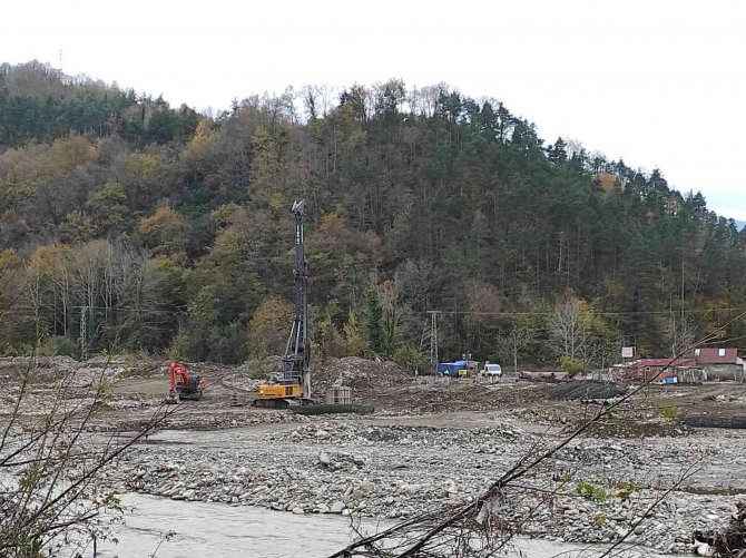 Türkeli-ayancık Yolu İ̇kisu Bölgesinde Köprü İnşaatına Başlandı