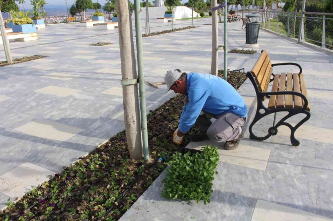 Manavgat Türkbeleni’nde 28 Bin Çiçek Toprakla Buluştu