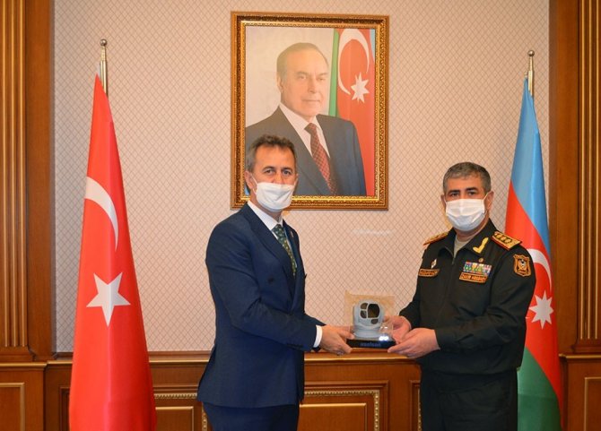 Azerbaycan Savunma Bakanı Hasanov, Aselsan Yönetim Kurulu Başkanı Görgün’le Görüştü