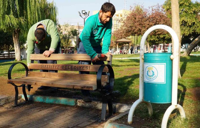 Haliliye’de Parklarda Yenileme Çalışmaları
