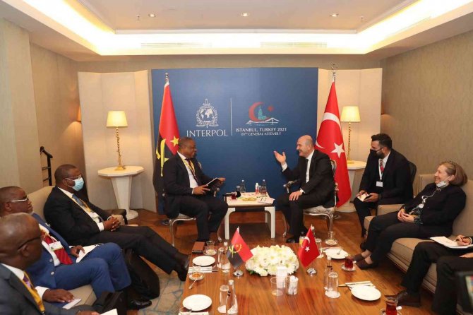 İ̇çişleri Bakanı Süleyman Soylu Angolalı Mevkidaşı İle Görüştü