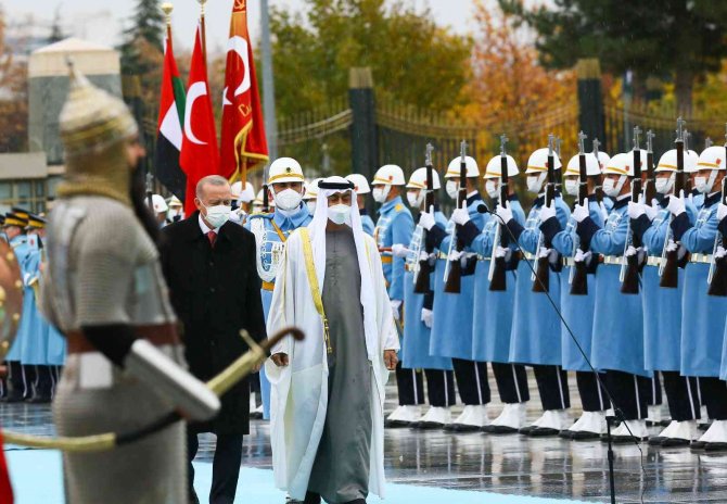 Cumhurbaşkanı Erdoğan, Bae Veliaht Prensi Bin Zayed’i Resmi Törenle Karşıladı