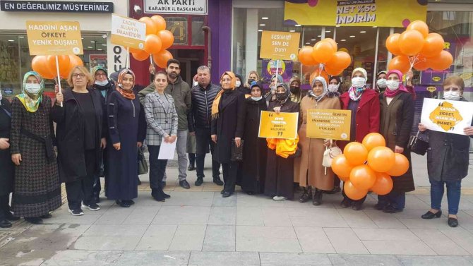 Ak Partili Kadınlar Şiddete Karşı Tek Ses Oldu