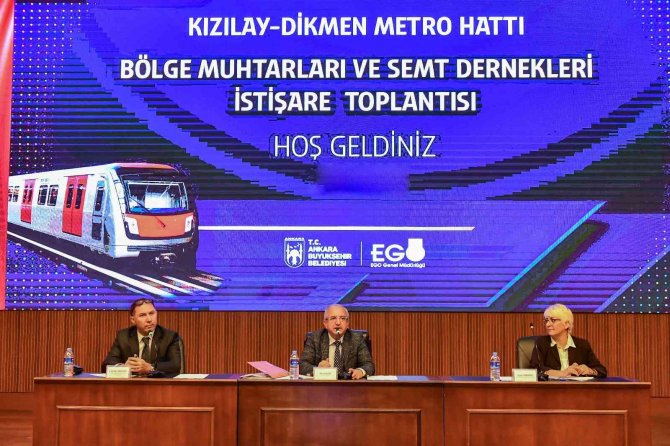 Çankaya Muhtarlarına ‘Kızılay-dikmen Metro Hattı’ Projesi Anlatıldı