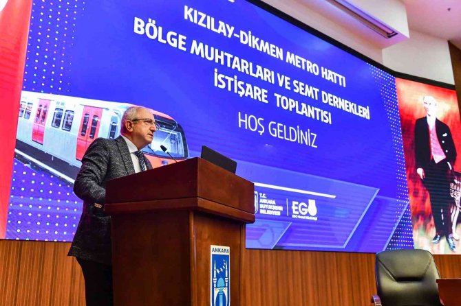 Çankaya Muhtarlarına ‘Kızılay-dikmen Metro Hattı’ Projesi Anlatıldı