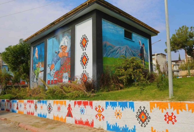 Toroslar’daki Trafolar Kilim Motifleriyle Renkleniyor