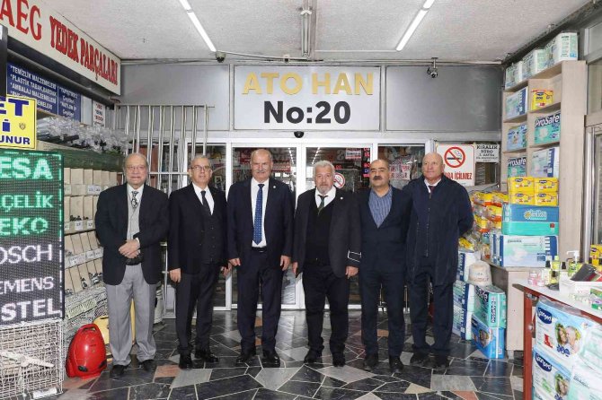Ato Başkanı Baran, Posta Caddesi’ndeki İşletmeleri Ziyaret Etti