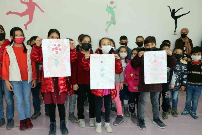 Köy Çocukları Ebru Sanatı İle Tanıştı