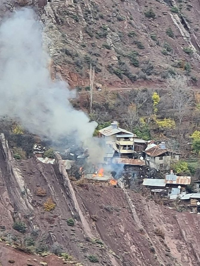 Artvin’de Çıkan Yangında 2 Ev Kül Oldu