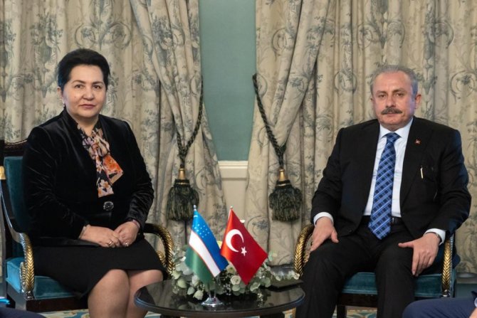 Tbmm Başkanı Şentop, Özbekistan Senato Başkanı Narbayeva İle Görüştü
