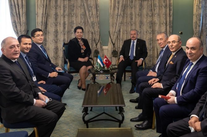 Tbmm Başkanı Şentop, Özbekistan Senato Başkanı Narbayeva İle Görüştü