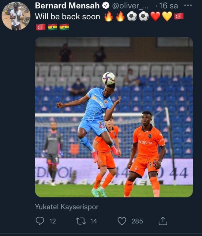 Mensah’tan Dönüş Sinyali