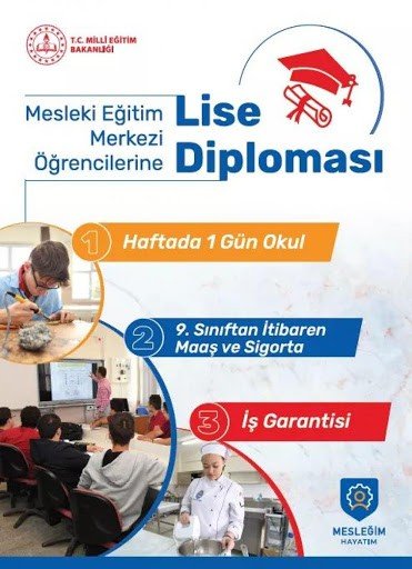 Çıraklara Meslek Lisesi Diploması Fırsatı