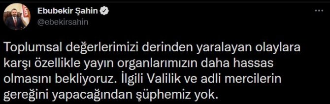Rtük Başkanı Şahin: “Gaziantep’te Bir Babanın Bebeğine Uyguladığı Şiddetle Alakalı Yayın Organlarımızın Daha Hassas Olmasını Bekliyoruz”
