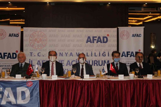 Konya’da İ̇l Afet Risk Azaltma Planı (İ̇rap) Toplantısı Gerçekleştirildi