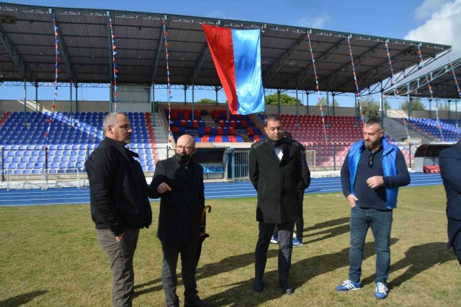 Söke Şehir Stadı Zemini İncelendi
