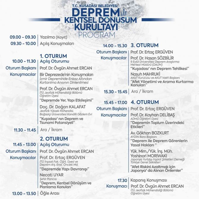 Kuşadası "Deprem İle Kentsel Dönüşüm Kurultayı’na" Hazırlanıyor