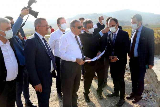 Vali Su, Mtosb Otoban Bağlantı Yolu İnşaatında İncelemelerde Bulundu