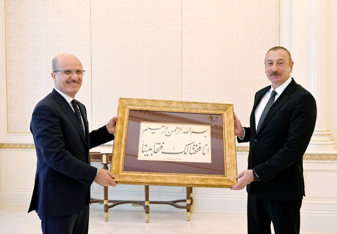 Azerbaycan Cumhurbaşkanı Aliyev, Yök Başkanı Özvar’ı Kabul Etti