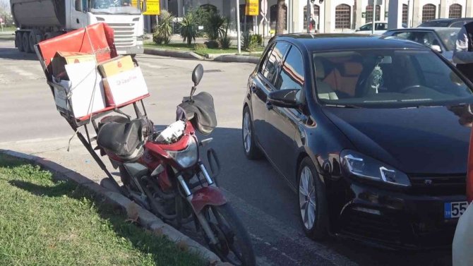 Motosiklet İle Otomobil Çarpıştı: 1 Yaralı