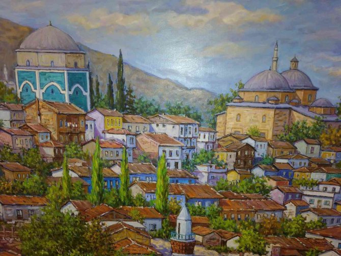 Balaban Ressamın Hemşehrisi 50 Yıldır Cumbalı Evleri Tuvale Taşıyor