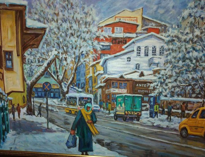 Balaban Ressamın Hemşehrisi 50 Yıldır Cumbalı Evleri Tuvale Taşıyor