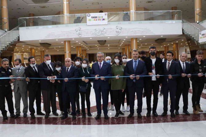 Teröre Karşı Resim Yaptılar