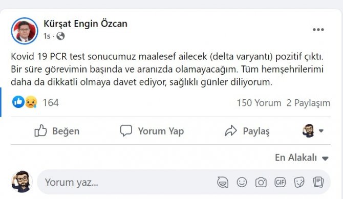 Nazilli Belediye Başkanı Özcan Korona Virüse Yakalandı