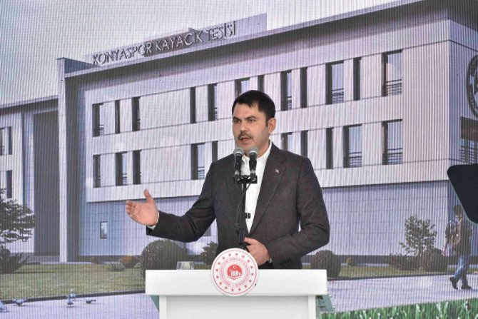 Konyaspor’un Yeni Tesisinin Temeli Bakan Kurum’un Katılımıyla Atıldı