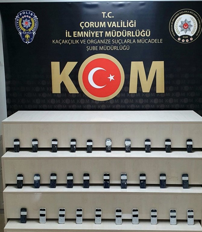 Çorum’da Kaçak Cep Telefonu Operasyonu