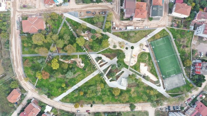 Cevher Dudayev Parkı Tamamlandı