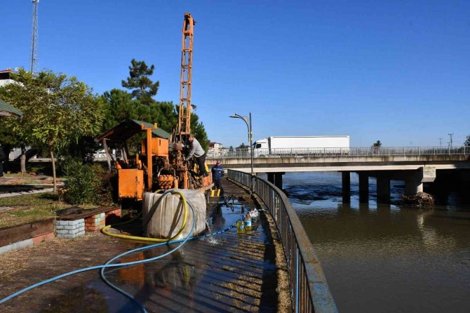 Terme’yi Sel Kabusundan Kurtaracak Projede Sondaj Çalışmaları Başladı