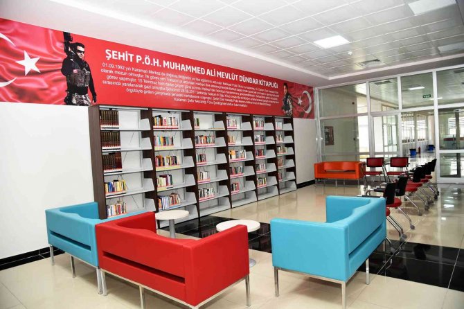 Kmü’de Şehit Adına Kitaplık Açıldı