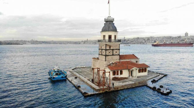 Kız Kulesinde Restorasyon Çalışmaları Devam Ediyor