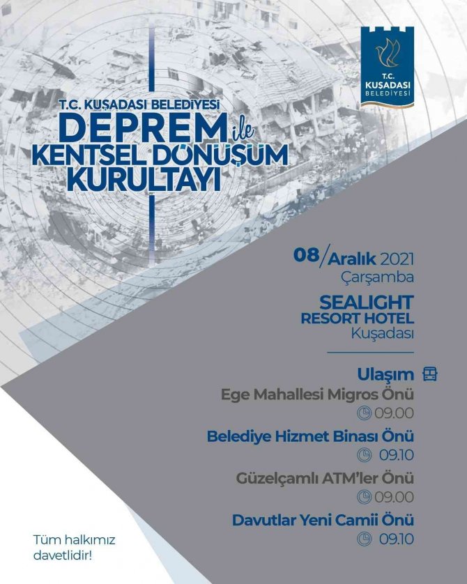 Kuşadası Deprem İle Kentsel Dönüşüm Kurultayına Ev Sahipliği Yapacak