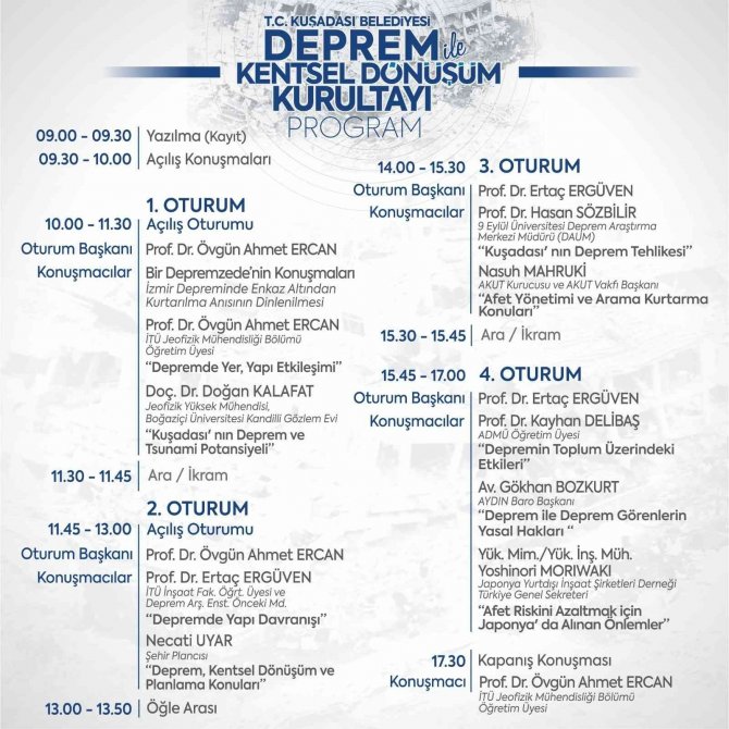 Kuşadası Deprem İle Kentsel Dönüşüm Kurultayına Ev Sahipliği Yapacak