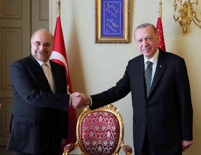 Cumhurbaşkanı Erdoğan, İ̇ran Meclis Başkanı Galibaf’ı Kabul Etti