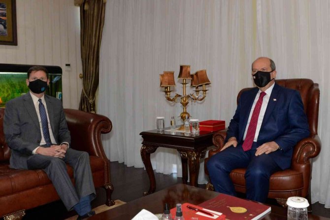 Kktc Cumhurbaşkanı Tatar, Bm Kıbrıs Özel Temsilcisi Stewart’ı Kabul Etti