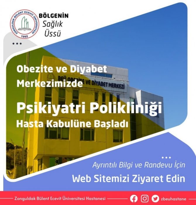 Obezite Ve Diyabet Merkezinde Psikiyatri Polikliniği Hasta Kabulüne Başladı