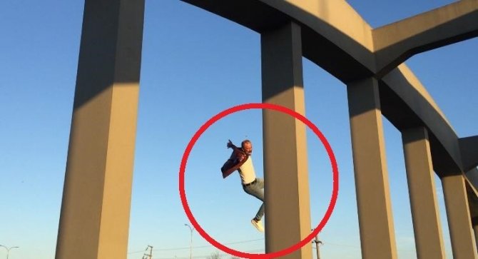 Köprüden Nehre Atlayan Şahıs Ölümden Döndü: Dehşet Anları Kamerada