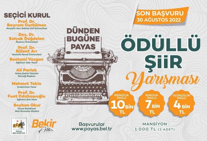 Payas’ı Şiirlerle, Öykülerle, Fotoğraflarla Anlatan Ödülleri Kazanacak