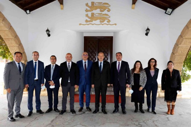 Kktc Cumhurbaşkanı Tatar, Rektör Ataç’ı Kabul Etti