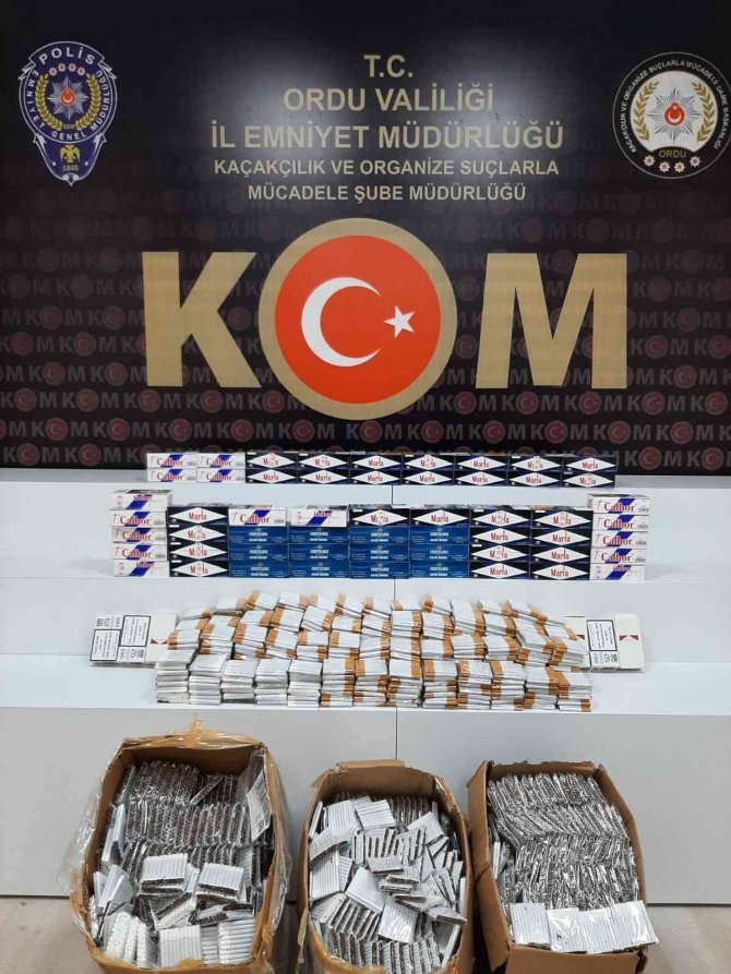 Ordu’da 8 Milyon Makaron Ele Geçirildi