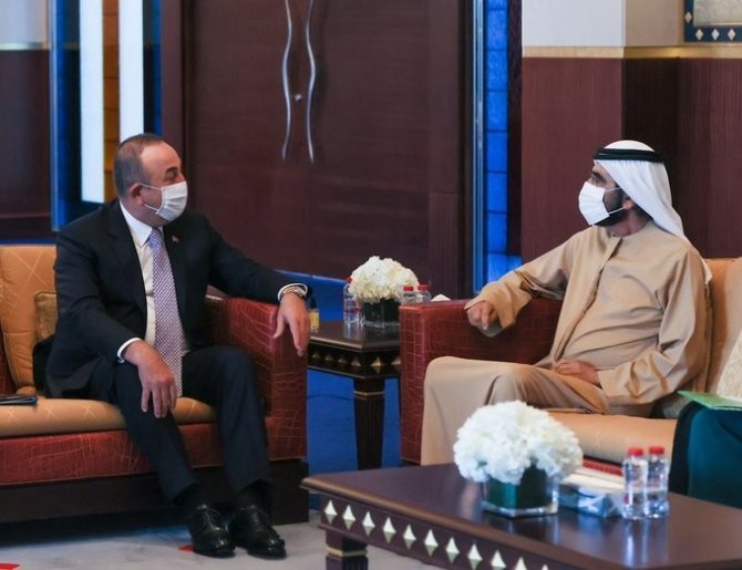 Bakan Çavuşoğlu, Dubai Emiri Şeyh Muhammed Bin Raşid Al Mektum İle Görüştü