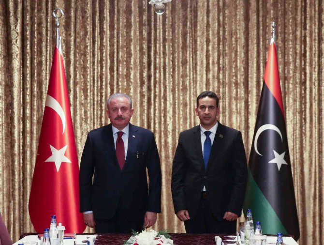 Tbmm Başkanı Mustafa Şentop, Libya Temsilciler Meclisi Başkanvekili Fevzi El Nuveyri’yi Kabul Etti
