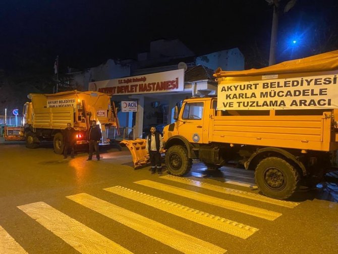 Akyurt Belediyesi’nde Kar Nöbeti