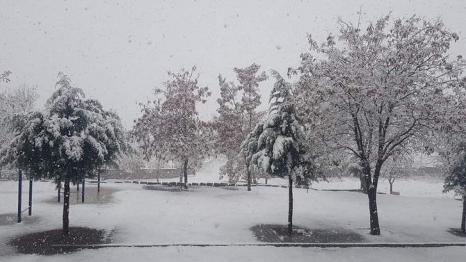Doğanşehir’de Kar Yağışı Başladı