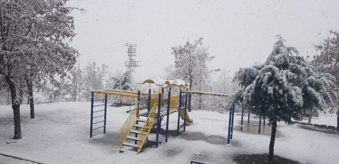 Doğanşehir’de Kar Yağışı Başladı