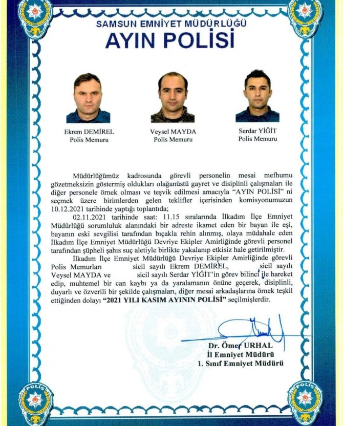 Bıçakla Rehin Alınan Karı-kocayı Saldırganın Bileğini Isırarak Kurtaran Polis Ayın Polisi Seçildi