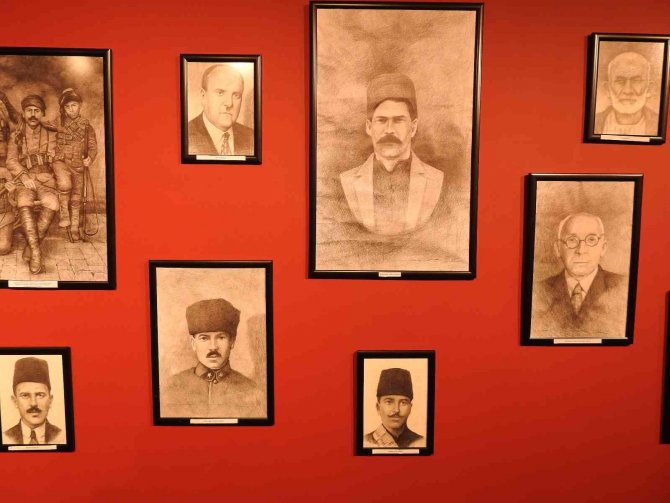 “Gaziantep Savunması Kahramanları Karakalem Resim Sergisi” Açıldı